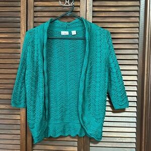 Cato Ladies Teal Color Shrug Size Medium